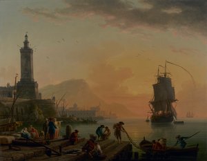 Śródziemnomorski port. Spokojny wiatr, wieczorny spokój.