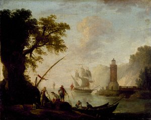 Widok na wybrzeże Morza Śródziemnego, bez daty autorstwa Claude Joseph Vernet