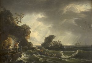 Wrak statku autorstwa Claude Joseph Vernet