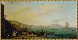 Widok na Neapol i Wezuwiusz ... autorstwa Claude Joseph Vernet