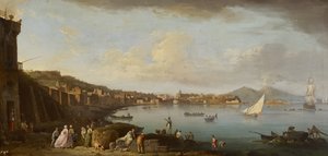 Neapol, widok na zatokę od południa, ok. 1742 (olej na płótnie) autorstwa Claude Joseph Vernet