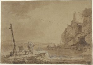 Mały port pod klifami autorstwa Claude Joseph Vernet
