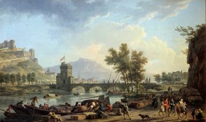Podejścia wiertła w 1774 r. Obraz Josepha Verneta (1714-1789) 1774 wym. 0,97x1,62 m Montpellier, Musee Fabre autorstwa Claude Joseph Vernet
