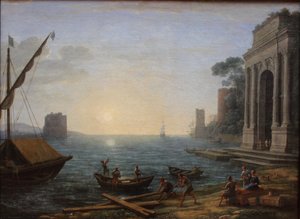 Port morski o wschodzie słońca autorstwa Claude Lorrain