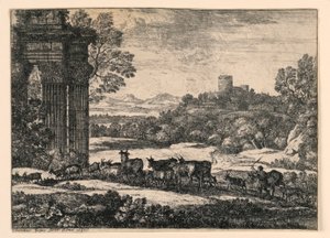 Bydło odpędzone do domu przez burzę autorstwa Claude Lorrain
