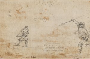 Dawid i Goliat (verso) autorstwa Claude Lorrain