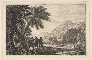 Krajobraz z rozbójnikami, 1633. autorstwa Claude Lorrain