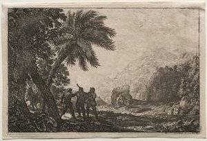 Krajobraz z rozbójnikami, 1633. autorstwa Claude Lorrain