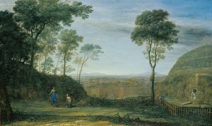 Pejzaż z Chrystusem ukazującym się św. Marii Magdalenie ("Noli me tangere") autorstwa Claude Lorrain