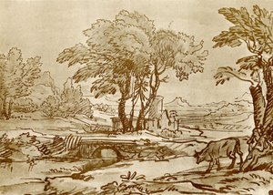 Krajobraz z mostem autorstwa Claude Lorrain