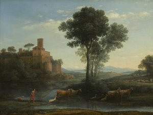 Krajobraz z Podróżą Jakuba, 1677 autorstwa Claude Lorrain