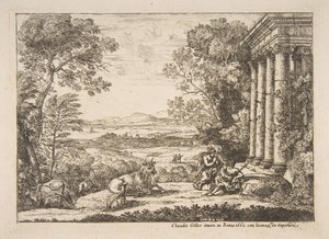 Merkury i Argus, 1662. autorstwa Claude Lorrain