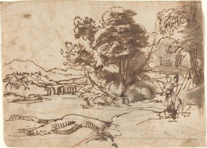Krajobraz rzeki autorstwa Claude Lorrain