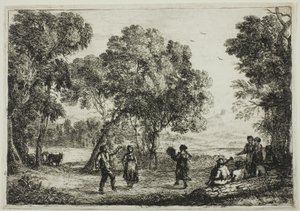 Taniec wiejski autorstwa Claude Lorrain