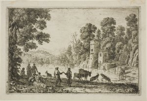 Taniec na brzegu rzeki autorstwa Claude Lorrain