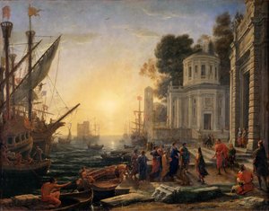 Wyokrętowanie Kleopatry w Tarsusie autorstwa Claude Lorrain