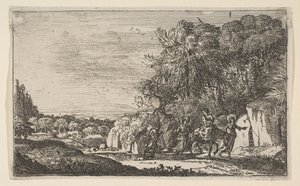 Ucieczka do Egiptu, ca. 1630-31. autorstwa Claude Lorrain