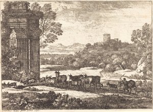 Stado powracające podczas sztormowej pogody autorstwa Claude Lorrain