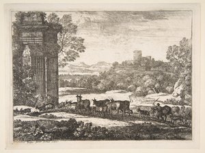 Stado powracające podczas sztormowej pogody, 1651. autorstwa Claude Lorrain