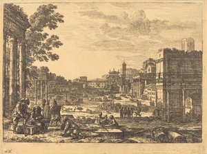 Forum Romanum (Le Campo Vaccino) autorstwa Claude Lorrain