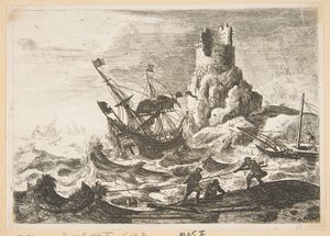 Wrak statku, ca. 1638-41. autorstwa Claude Lorrain