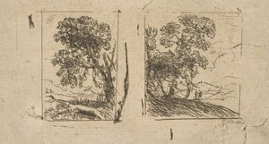Dwa krajobrazy, ca. 1630. autorstwa Claude Lorrain