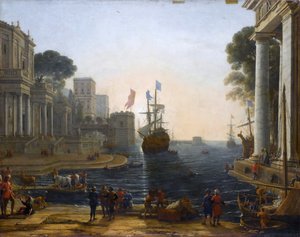 Ulisses zwraca Chryseis swojemu ojcu autorstwa Claude Lorrain