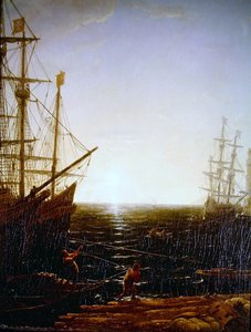 Scena portowa (szczegół) autorstwa Claude Lorrain