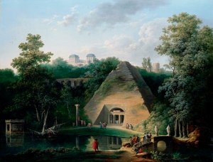 Piramida w Chateau de Maupertuis, ok.1785