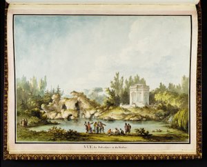 Widok na Belweder i Skałę, z Recueil des plans du Petit Trianon Richarda Mique (1728-94)