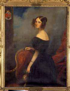 Portret księżnej Valencay, hrabiny Talleyrand Perigord urodzonej jako Anne Louise de Montmorency (1810-1855) autorstwa Claude Marie Dubufe (1790-1864). 19 wiek
