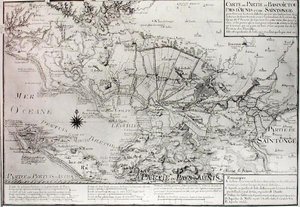 Atlas 131 H f.42 Mapa Bas Poitou, Aunis i Saintonge z bagnami zatoki Aiguillon w 1716 roku