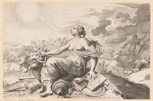 Alegoria Pokoju autorstwa Claude Mellan