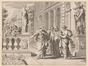 Alegoria na cześć Collegio Romano autorstwa Claude Mellan