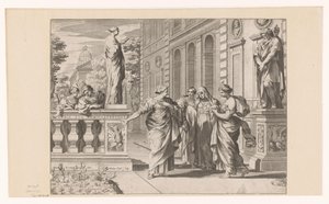 Alegoria na cześć Collegio Romano autorstwa Claude Mellan