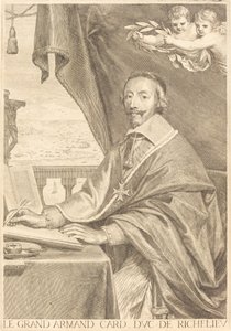 Armand Jean du Plessis, kardynał Richelieu autorstwa Claude Mellan