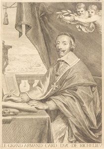 Armand Jean du Plessis, kardynał Richelieu autorstwa Claude Mellan