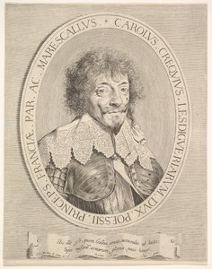 Karol I z Créquy, książę Lesdiguières, 1633. autorstwa Claude Mellan