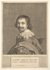 Claude Mellan: Autoportret, 1635. autorstwa Claude Mellan