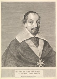 Claude de Rebe, arcybiskup Narbonne. autorstwa Claude Mellan