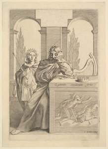 David: Strona tytułowa Talona, ​​LHistoire Sainte, III, 1645. autorstwa Claude Mellan