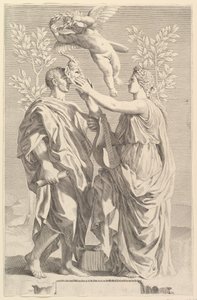 Frontyspis: Horacy, Quintus Horatius Flaccus, 1642 autorstwa Claude Mellan