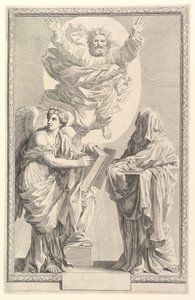 Frontyspis do Biblii, 1642. autorstwa Claude Mellan