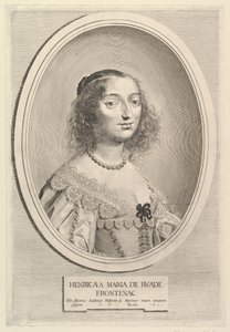 Henriette-Marie de Buade-Frontenac, 1641. autorstwa Claude Mellan