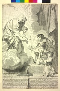 Król Francji Ludwik XIV autorstwa Claude Mellan