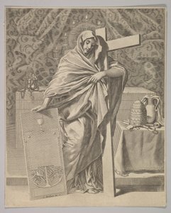 Personifikacja wiary, 1642. autorstwa Claude Mellan