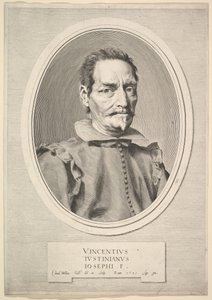 Portret Vincenza Giustinianiego, 1631. autorstwa Claude Mellan