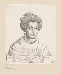 Portret Agathe de Chatillon autorstwa Claude Mellan