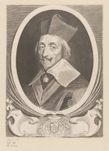 Portret Armanda-Jeana du Plessis, kardynała de Richelieu autorstwa Claude Mellan