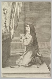 Św. Klara, 1667. autorstwa Claude Mellan